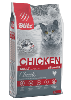 BLITZ ADULT CATS CHICKEN сухой корм для взрослых кошек Курица 0,4кг