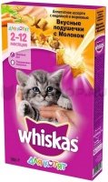 Вискас для котят вкусные подушечки с молоком, индейкой и морковью 350гр Whiskas арт.79020122