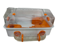 Клетка для грызунов пластик 45*30*26см оранжевый  арт.G084