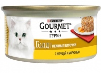 Gourmet Gold Нежные биточки с Курицей и морковью Ж/Б 85гр (12296405)