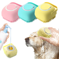Щетка для мытья собак розовый голубой желтый  арт.891231