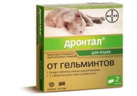 ДРОНТАЛ антигельминтное средство для кошек 1таб/4кг арт.41733