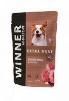 Winner Мираторг Extra Meat Телятина в соусе для собак 85г